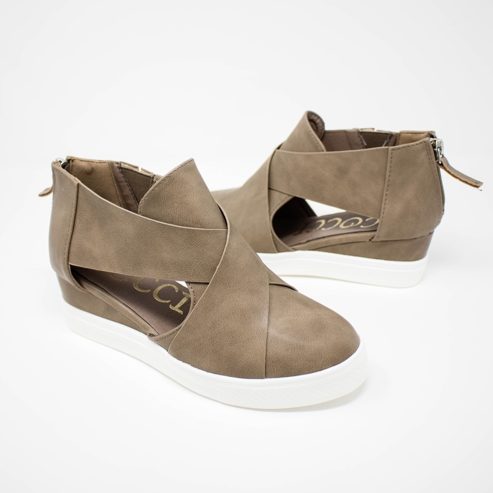 'Melody' Wedge Cutout Sneaker Booties